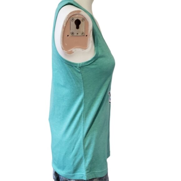 NWT PEI medium anchor ocean chevron graphic tank top seafoam green - Picture 5 of 10